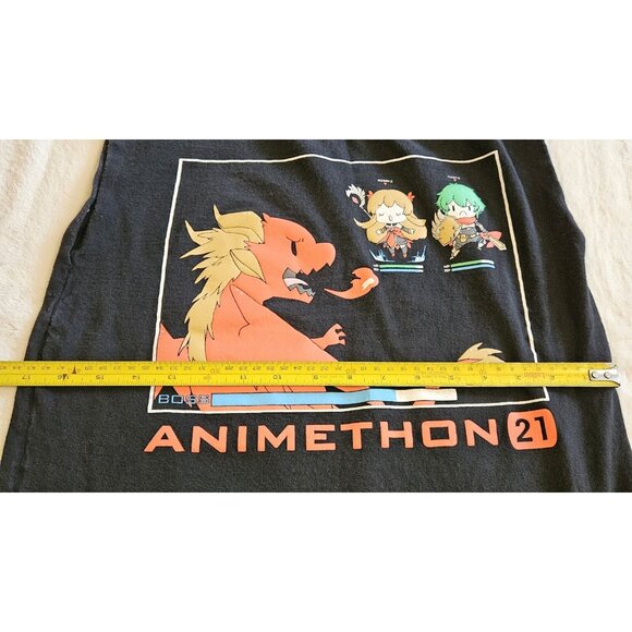 Animethon 21 Sleevless T-Shirt Size XL Black Large Dragon Graphic - Picture 3 of 8